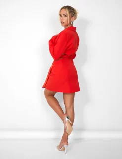 Public Desire Kaiia Wrap Waist Mini Blazer Dress In Red 17 Public Desire Kaiia Wrap Waist Mini Blazer Dress In Red -Chic Step Shop casey03.083897 scaled