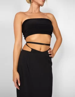 Public Desire Kaiia Wrap Tie Side Maxi Skirt In Black -Chic Step Shop casey03.084206 scaled