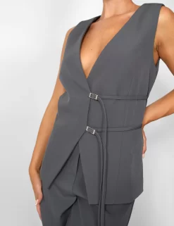 Public Desire Kaiia Strap Detail Waistcoat In Charcoal Grey 13 Public Desire Kaiia Strap Detail Waistcoat In Charcoal Grey -Chic Step Shop casey03.084434copy 479e02fa 2393 4e49 8cfa 55d9c8286f3f