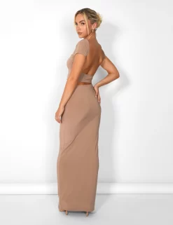 Kaiia Slinky Maxi Skirt Co-ord In Taupe -Chic Step Shop casey03.085064 872395ba f765 491a aa5f e47eb8423e19 scaled