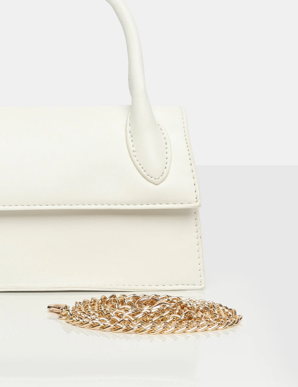 The Hailey White PU One Handle Mini Bag 3 The Hailey White PU One Handle Mini Bag - Image 3