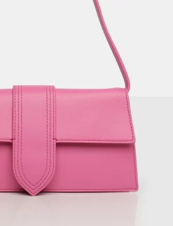 The Mani Bright Pink Pu Shoulder Bag 5 The Mani Bright Pink Pu Shoulder Bag -Chic Step Shop etail8
