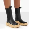 Oakley Black And Butter Platform Chunky Sole Ankle Boots