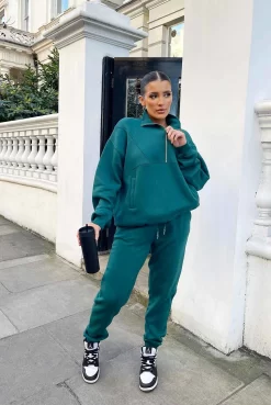 Seam Front 90S Joggers Forest Green 8 Seam Front 90S Joggers Forest Green -Chic Step Shop green joggers