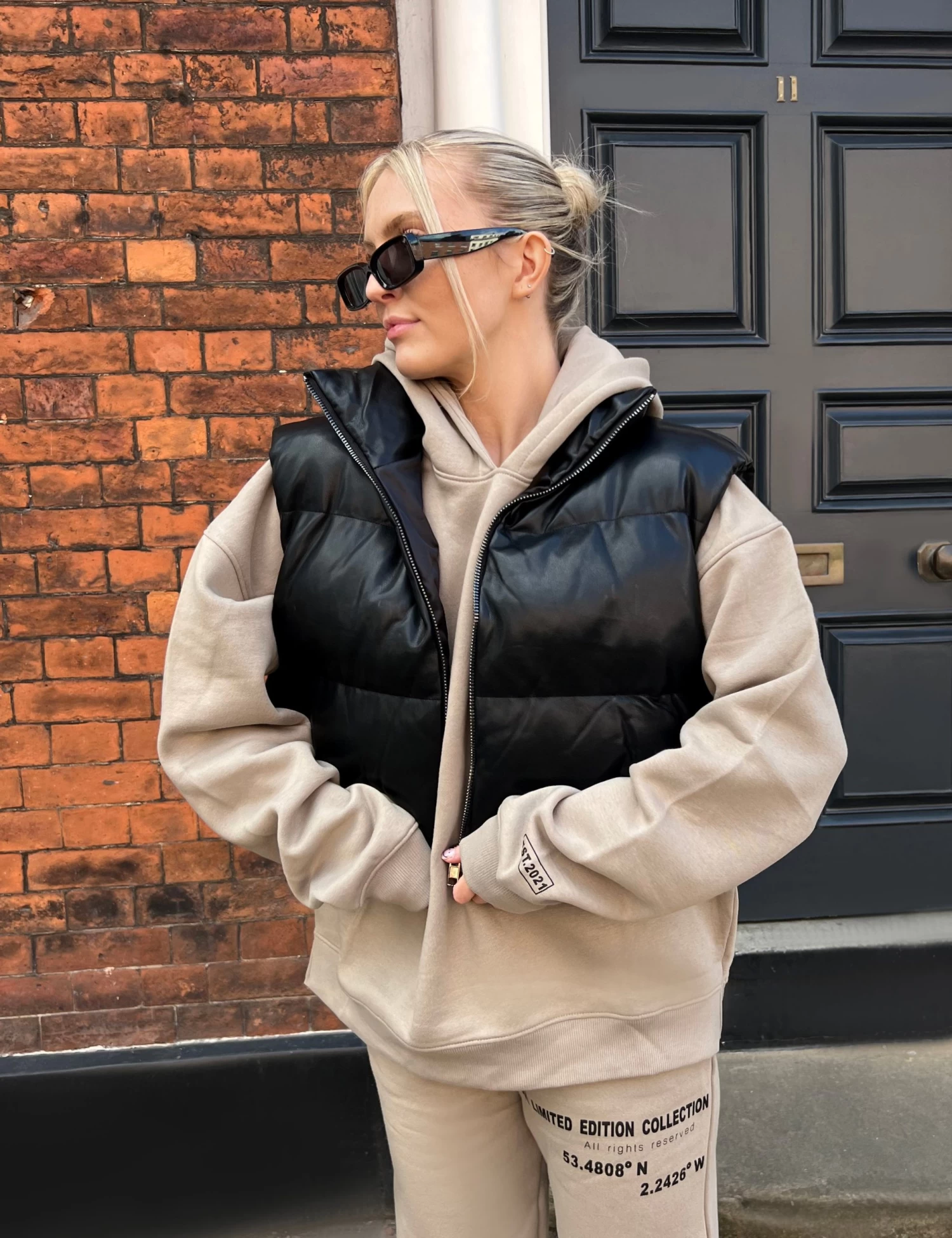 Pu Cropped Gilet Black 7 Pu Cropped Gilet Black - Image 7