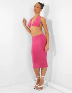 Slinky Midi Skirt Pink -Chic Step Shop kaiia02.050273 31aac80f 206f 4783 96cd 9b9ca34101f7 scaled
