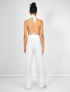 Crinkle Elasticated Waist Wide Leg Trousers White -Chic Step Shop kaiia02.050445 1383f99d d6b6 4640 bcf5 c542ac769cae scaled