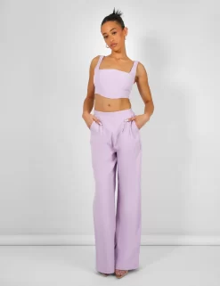 Tailored Wide Leg Trousers Lilac 9 Tailored Wide Leg Trousers Lilac -Chic Step Shop kaiia02.050650 afbce9ad 386e 45dc b49c c8b32e883168 scaled