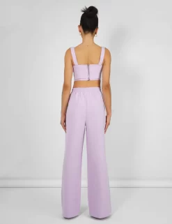 Tailored Wide Leg Trousers Lilac 11 Tailored Wide Leg Trousers Lilac -Chic Step Shop kaiia02.050695 scaled
