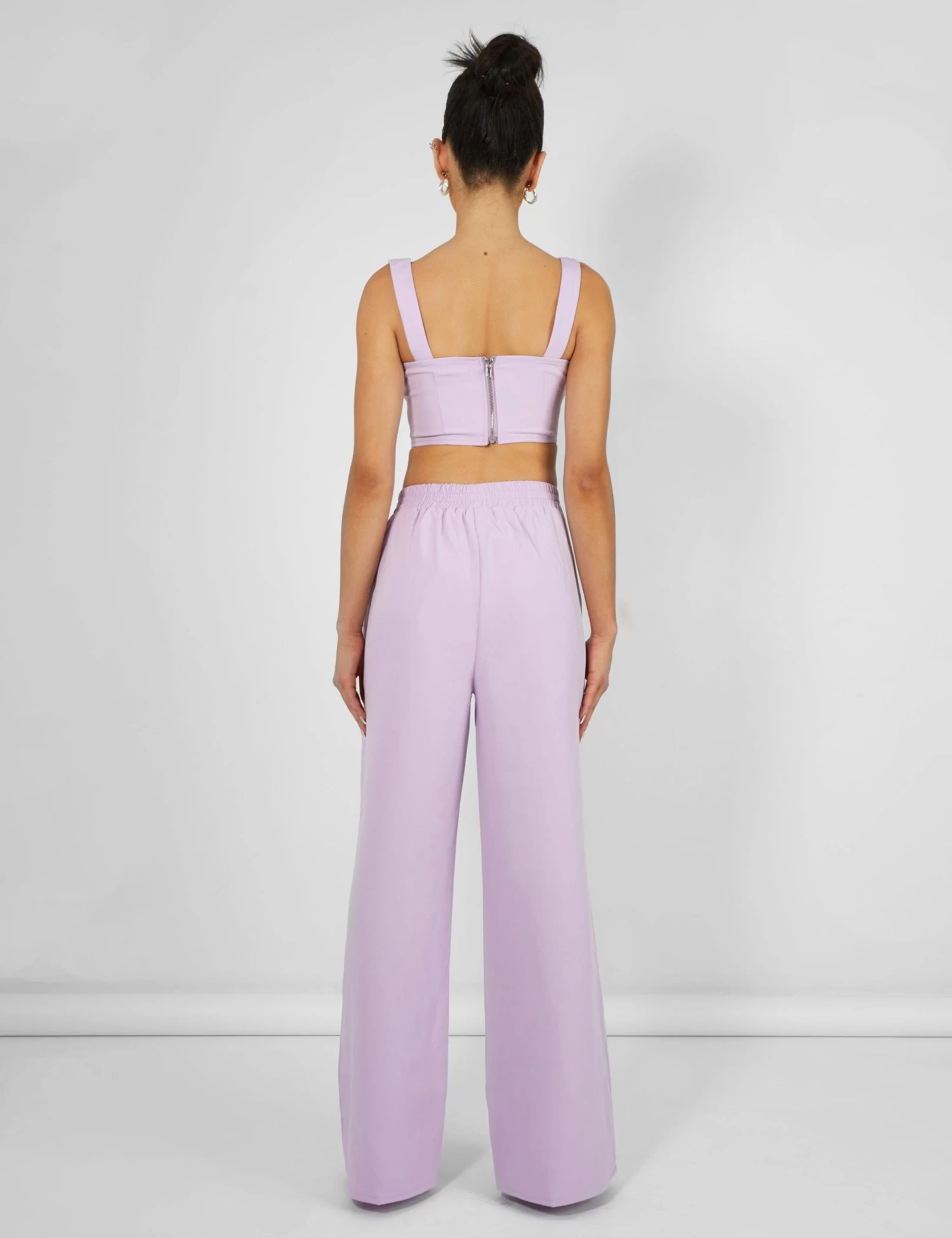 Tailored Wide Leg Trousers Lilac 6 Tailored Wide Leg Trousers Lilac - Image 6