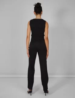 Tailored Extreme High Waisted Slim Leg Trousers Black -Chic Step Shop kaiia02.052919 scaled