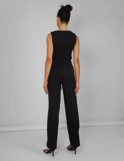Tailored Extreme High Waisted Slim Leg Trousers Black -Chic Step Shop kaiia02.052936 scaled
