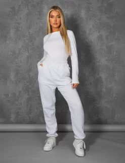 FITTED LONG SLEEVE T-SHIRT WHITE -Chic Step Shop kaiiajan000119Jan262023copy scaled