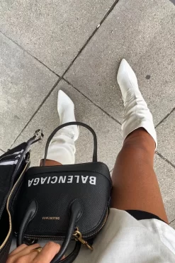 Mine Wide Fit White PU Knee High Boots -Chic Step Shop mine 002 7d8c153d b593 4469 82a4 9581b26580b0