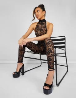 Second Skin Lace High Neck Jumpsuit Black -Chic Step Shop pdc20.33660copy2 scaled