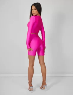 Second Skin Long Sleeve Fitted T-shirt Hot Pink -Chic Step Shop pdc21.033877Mar212023copy scaled