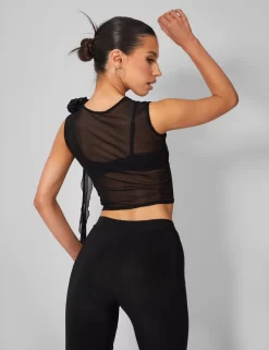 Rose Detail Sleeveless Mesh Top Black 9 Rose Detail Sleeveless Mesh Top Black -Chic Step Shop pdc21.034581Mar212023copy scaled